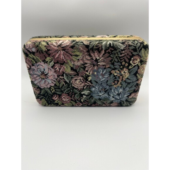 Vintage Fabric Travel Jewelry Case - Picture 2 of 5